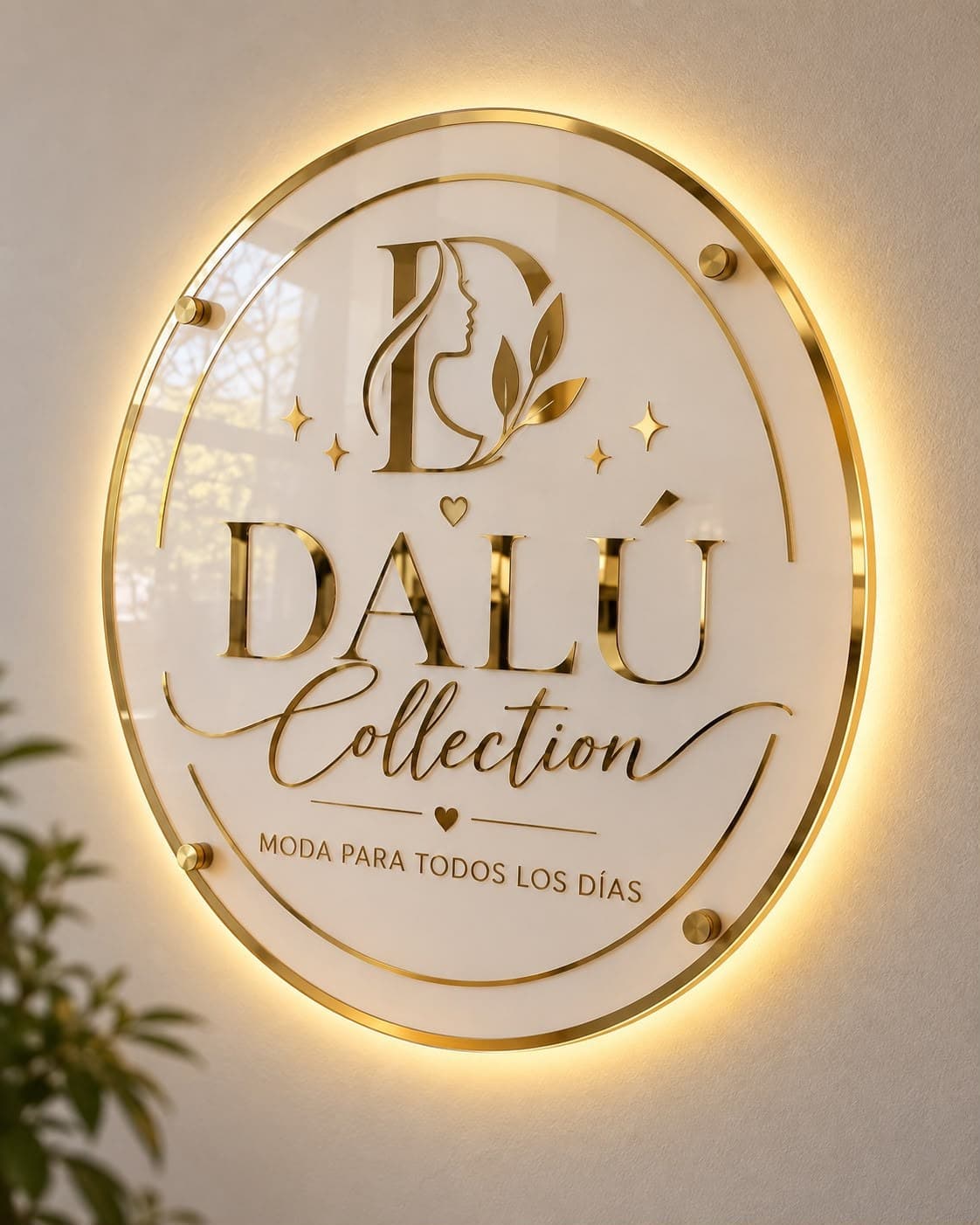 Letrero iluminado de Dalú Collection